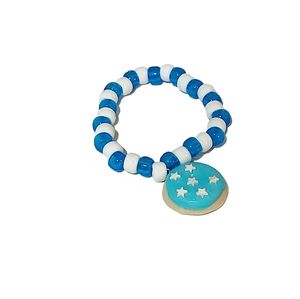 Kawaii blue Macaroon star pendent bracelet